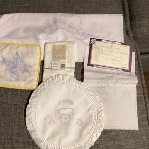 Vintage Embroidered Linen bundle